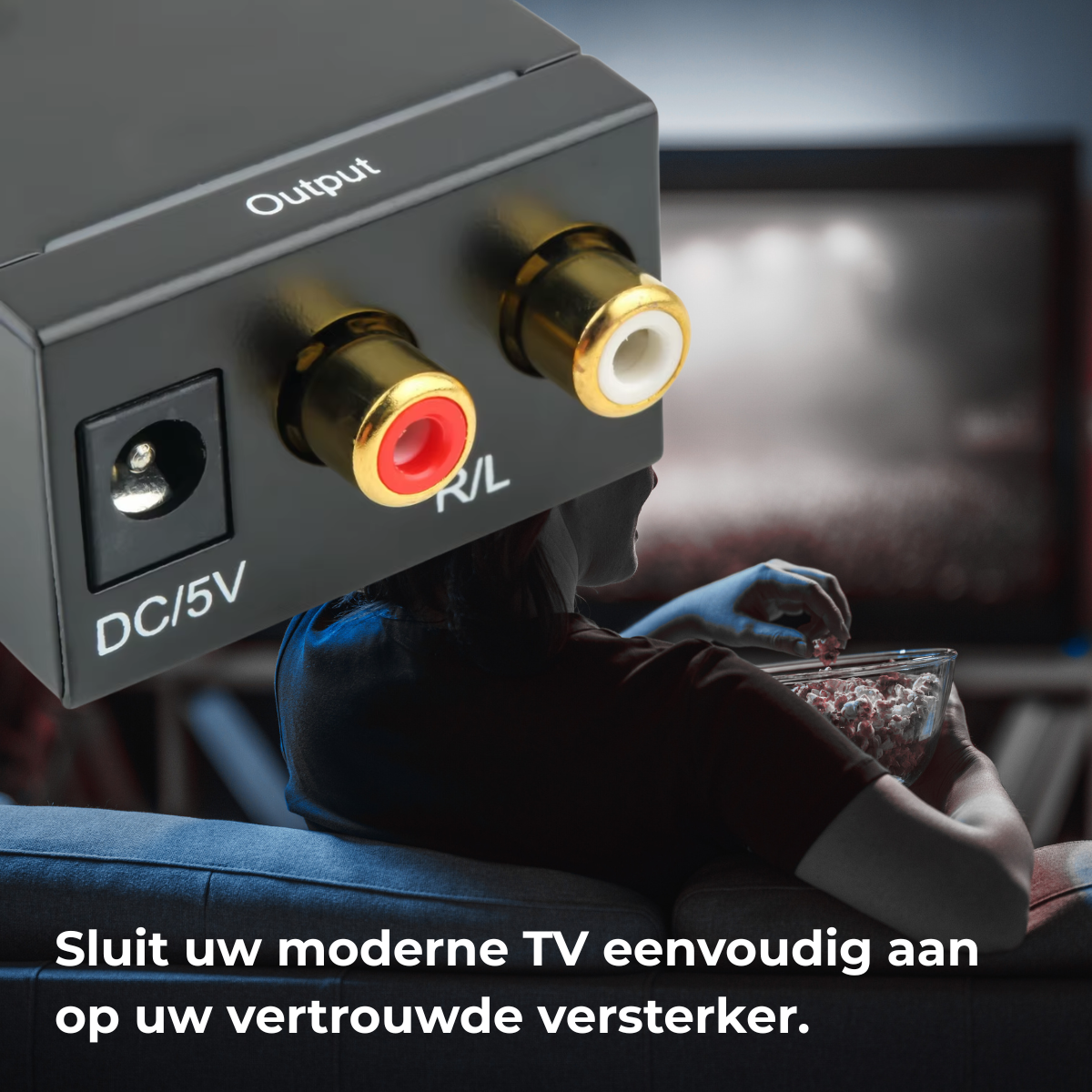 Delmark Digitaal naar Analoog Audio Converter - Toslink naar RCA - Coax naar RCA - Geschikt voor TV, Versterker & Soundbar