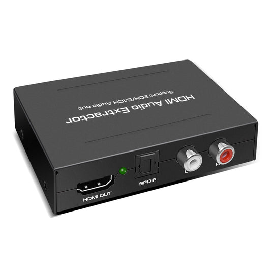 NÖRDIC SGM-110 HDMI naar HDMI met audio converter - 4K in 30 Hz -  1xToslink - 2xRCA-uitgang - Zwart