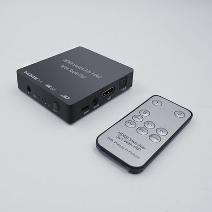 NÖRDIC SGM-111 HDMI-switch 3 input naar 1 output - 4K in 30Hz -Met audio output - Zwart