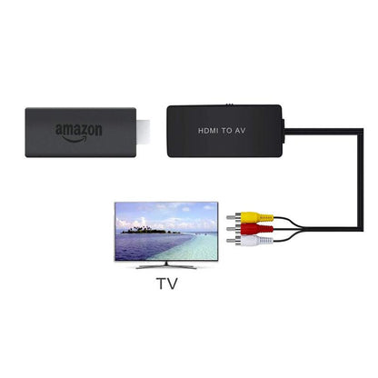 NÖRDIC SGM-137 HDMI to AV Video Converter, 3 RCA AV CVBS -With audio, 720p / 1080p, 1 meter, Black