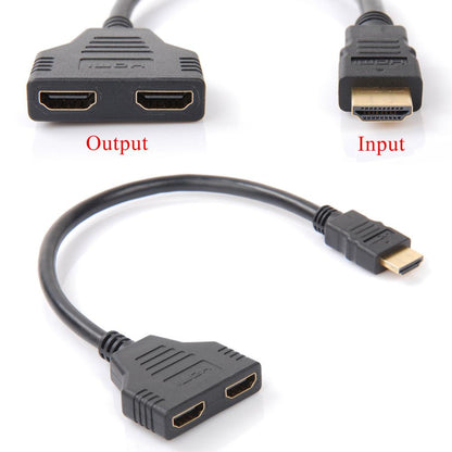 NÖRDIC SGM-143 HDMI splitter 1 output naar 2 input , 1080p, Zwart