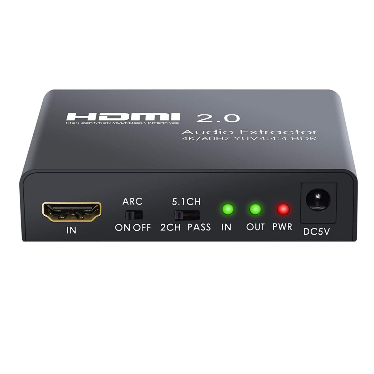 NÖRDIC SGM-174 HDMI naar HDMI 2.0 met audio converter - 4K 60Hz - Zwart