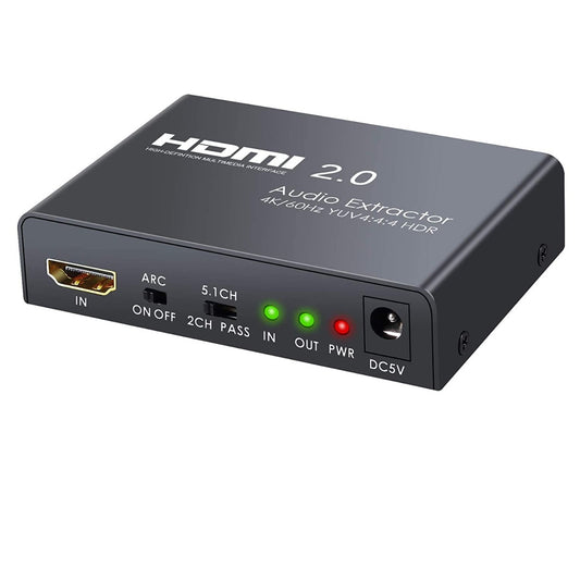 NÖRDIC SGM-174 HDMI naar HDMI 2.0 met audio converter - 4K 60Hz - Zwart