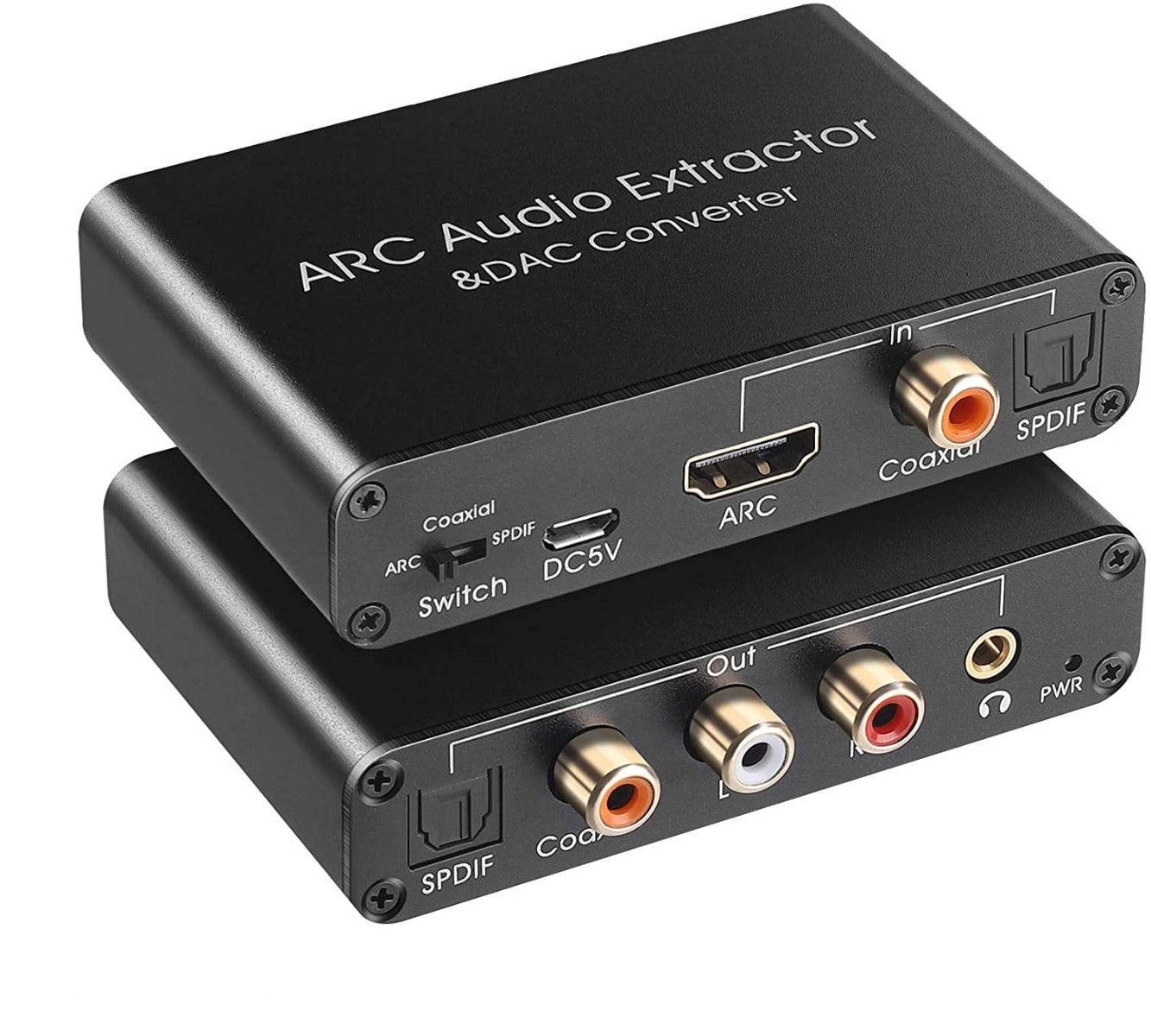 NÖRDIC SGM-176 HDMI Audio extractor ARC - DAC converter - 2xRCA - SPDIF - 3.5mm Audio - Black