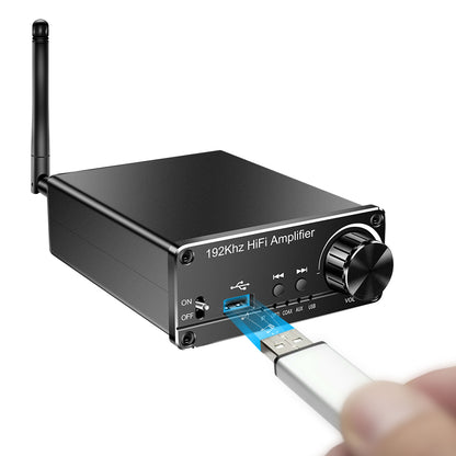 NÖRDIC SGM-181 Digital audio to analog converter - Bluetooth 5.0 - Toslink, AUX and USB - Amplifier - Black