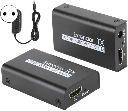 NÖRDIC SGM-187 HDMI Extender set over ethernet Cat6 - 60 m - 1080P 60Hz - Zwart