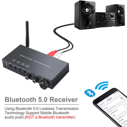 NÖRDIC SGM-203 Digitaal naar Analoog converter - DAC - 192Khz - Bluetooth en USB - Zwart