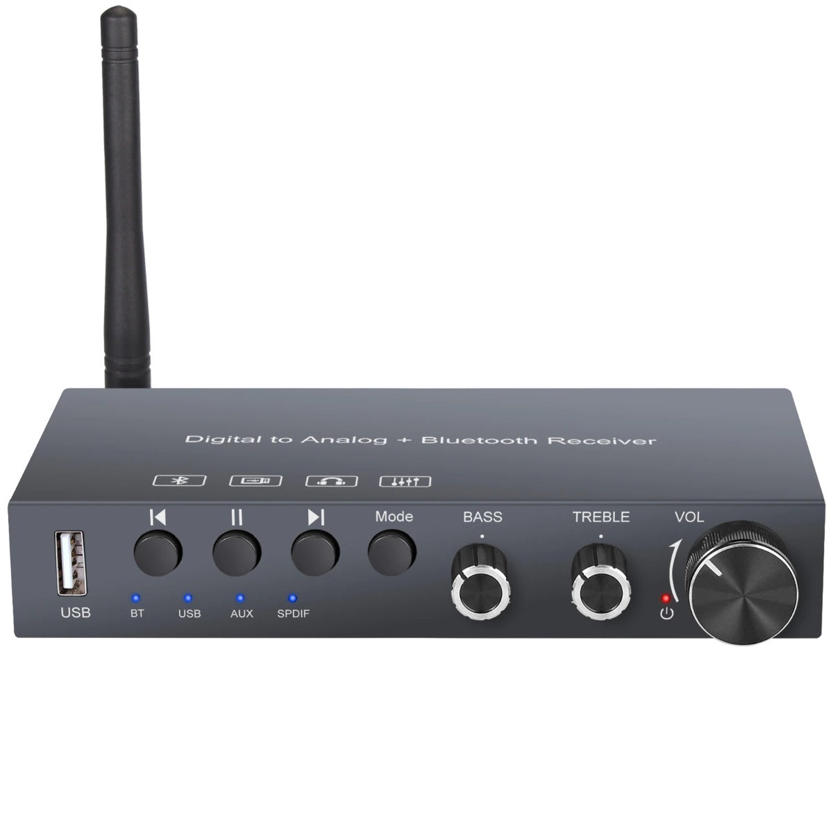 NÖRDIC SGM-203 Digitaal naar Analoog converter - DAC - 192Khz - Bluetooth en USB - Zwart