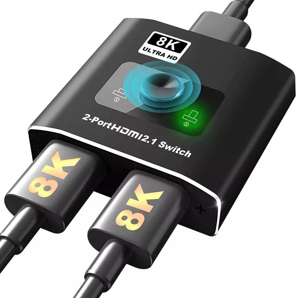 NÖRDIC SGM-214 HDMI Switch 2 naar 1 - 8K60Hz - Ultra HD - HDMI2.1 - Zwart