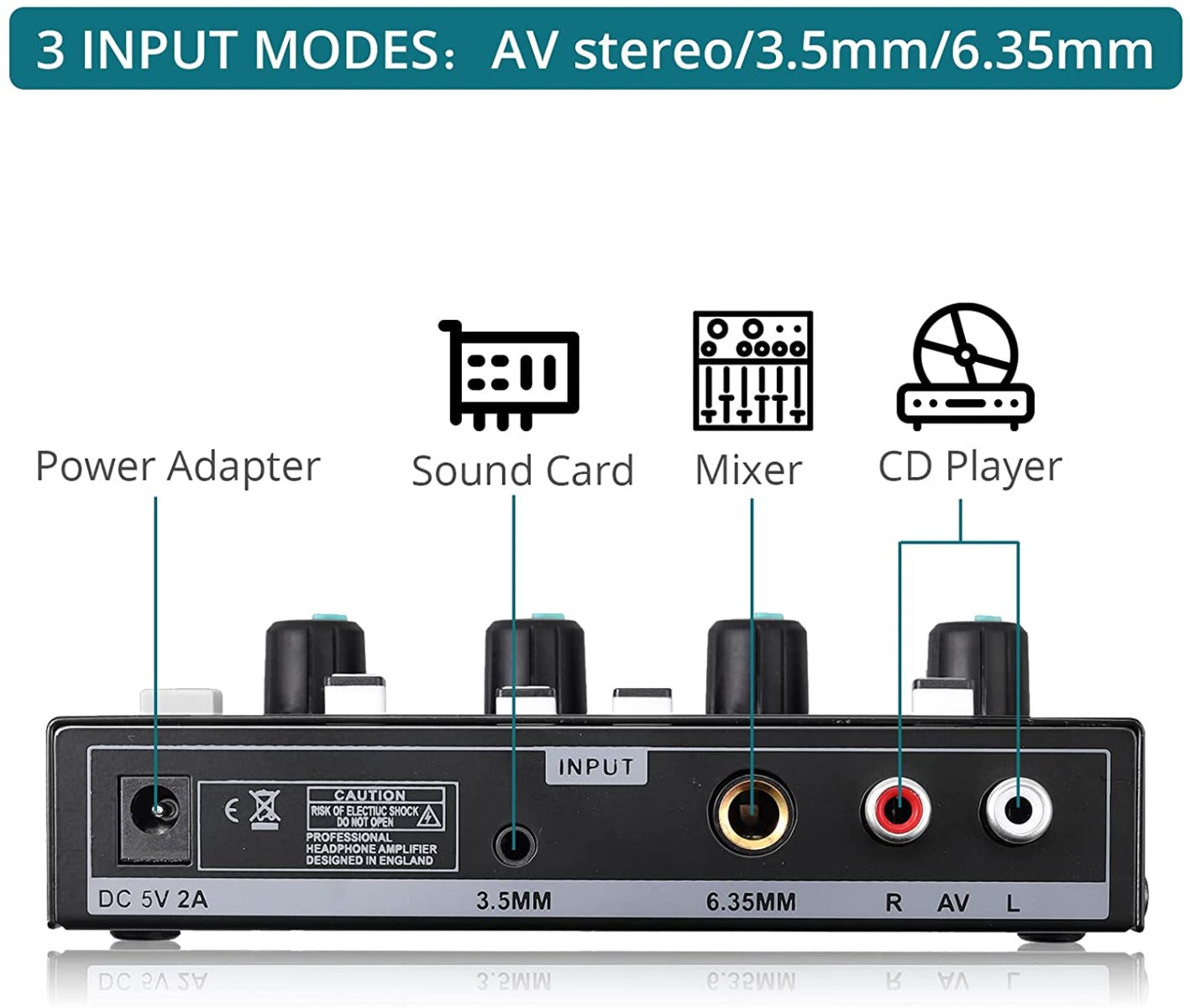 NÖRDIC SGM-220 - 4-kanaals hoofdtelefoonversterker voor 8 hoofdtelefoons - MICROAMP AMP-I4II