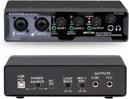 NÖRDIC SGM-221 - USB-audio-interface - twee ingangen - 24bit - 192KHz met XLR