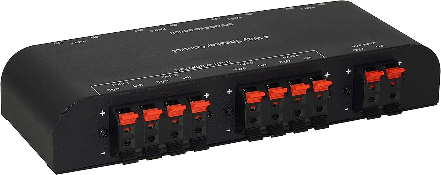 NÖRDIC SGM-222 Luidspreker schakelaar - Voor 4 Luidsprekers - Zwart