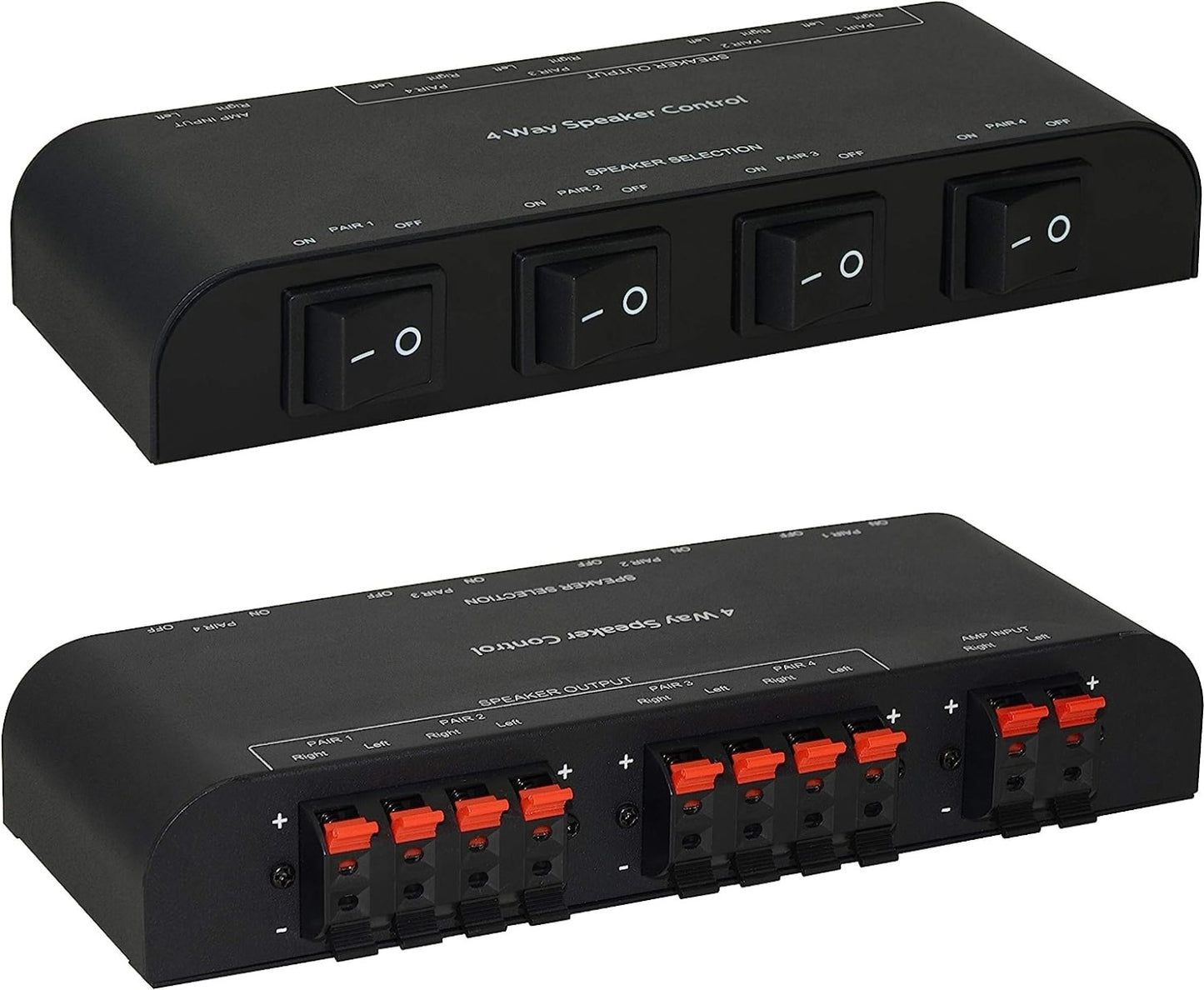 NÖRDIC SGM-222 Luidspreker schakelaar - Voor 4 Luidsprekers - Zwart