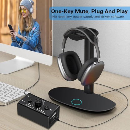 NÖRDIC SGM-224 Audio Switch - 3,5mm Jack - 3,5mm AUX - 2 In 1 Out, 1 In 2 Out - Zwart