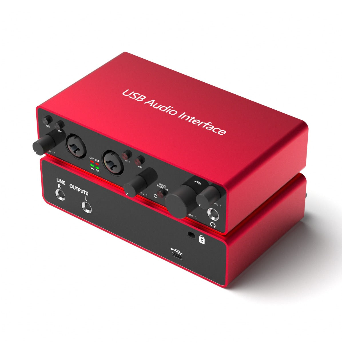 NÖRDIC SGM-226 USB Audio-interface - 2e Generatie - 2i2 - 24bit - 192kHz - Rood