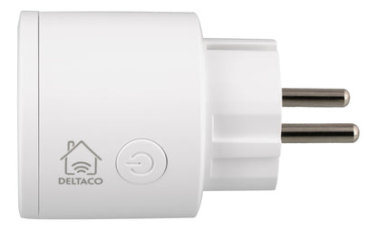 DELTACO SMART HOME SH-P01, WiFI stopcontact, timer, 1xCEE, Google Home, Amazon Alexa, Wit