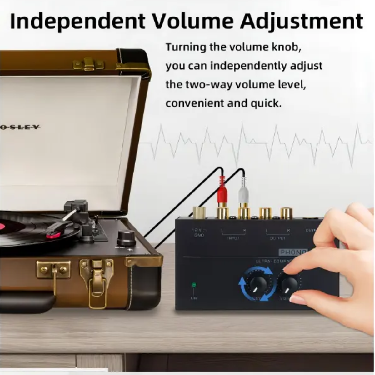 Delmark Phono Preamp - Voorversterker voor Platenspelers
