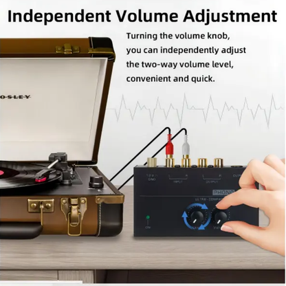 Delmark Phono Preamp - Voorversterker voor Platenspelers