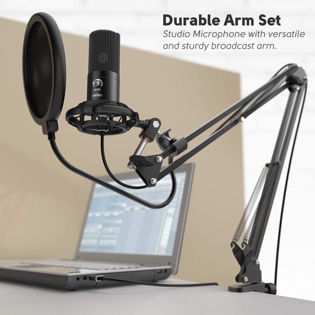 FIFINE T669 USB-microfoon kit - Streaming - Podcasting - Zwart