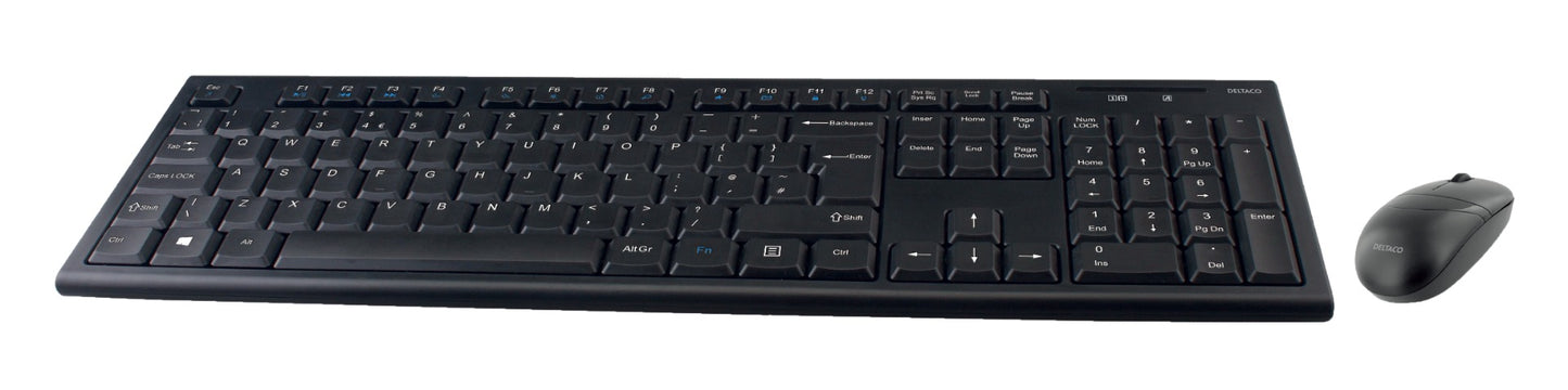 DELTACO TB-114-UK Wireless Keyboard with Mouse - 2.4GHz - Black