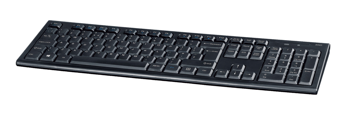 DELTACO TB-122-UK Draadloze toetsenbord - 2,4GHz - Zwart