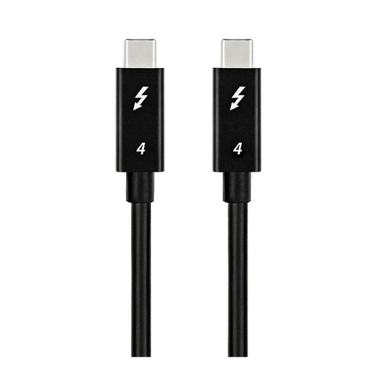 NÖRDIC TB4-050 USB-C naar USB-C kabel - Thunderbolt4 - PD100W - 40 Gbps - 8K - 50cm - Zwart