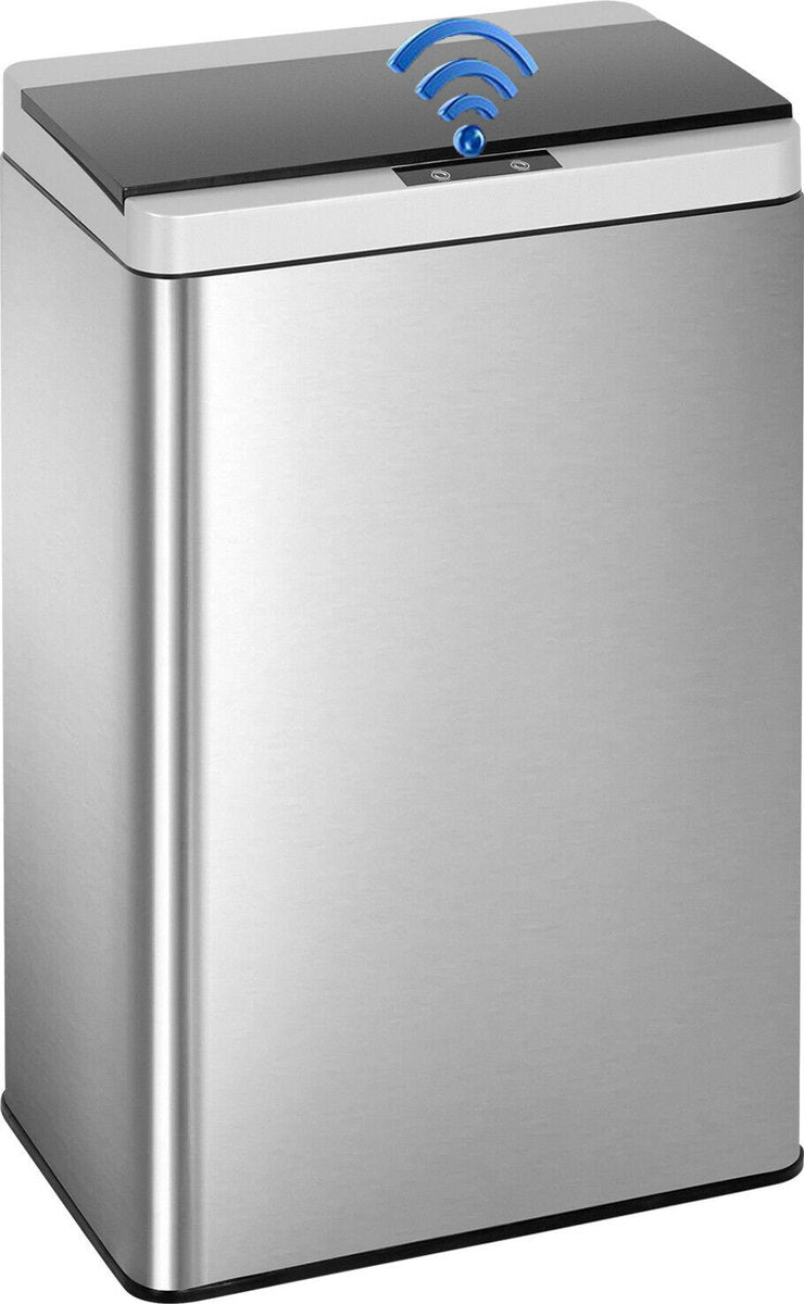 FDW - Sensorprullenbak - TC-P3925-SS - Roestvrij staal - 50 L - Zilver