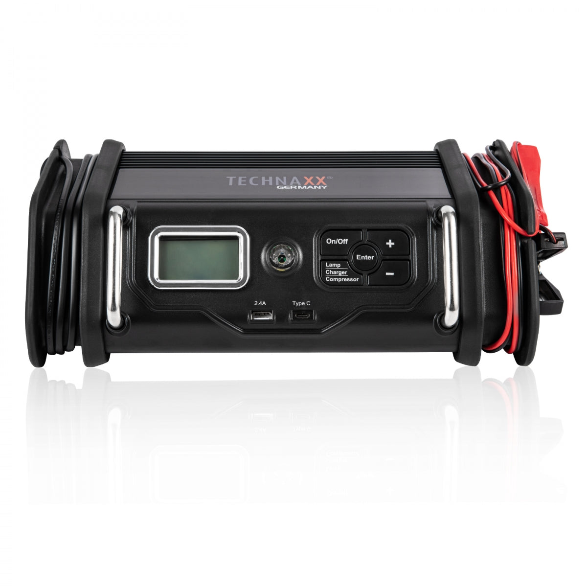 Technaxx TX-193(4999) 10A Acculader met compressor - Lc display - LED verlichting - USB - Zwart