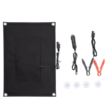 Technaxx TX-209 - Solar Trickle Charger - 12V - 10W - Built-in Diode - Suction Cups - Compact Design