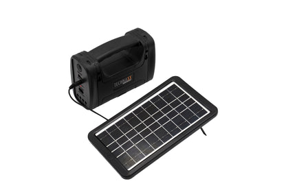 Technaxx TX-199 Solar Power Kit - 3W - Rechargeable - 5 Meter Cable - Black