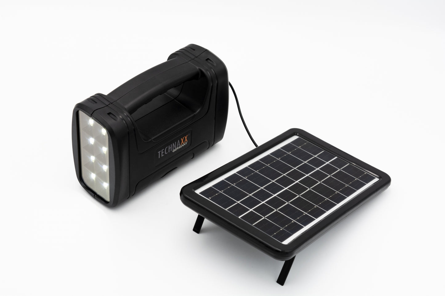 Technaxx TX-199 Solar Power Kit - 3W - Rechargeable - 5 Meter Cable - Black