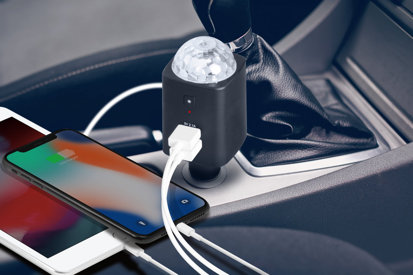 Technaxx TX-159 (4908) Disco Mobiel-Auto Lader - Zwart