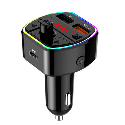 Technaxx FMT1600BT Bluetooth FM Transmitter - Met spraakassistent - USB-C PD 20W - Zwart/RGB