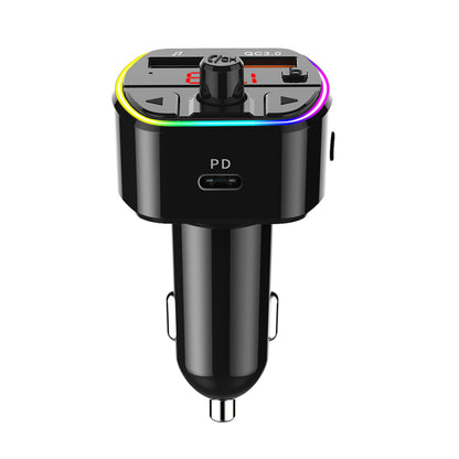 Technaxx FMT1600BT Bluetooth FM Transmitter - Met spraakassistent - USB-C PD 20W - Zwart/RGB