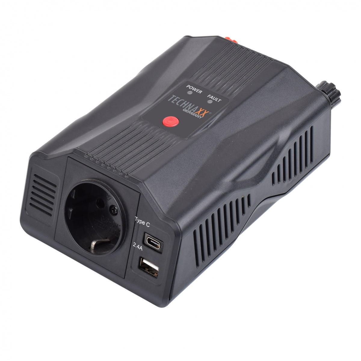 Technaxx TE24 Omvormer 300W  - USB-A  - USB-C  - Zwart