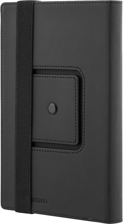 DELTACO TPF-1212 Universal tablet cover 7'', Card holder, 360° Rotatable, Spring Lock, Black