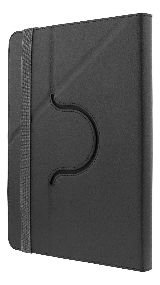 DELTACO TPF-1220, Universele tablet cover, 9 / 10.1", geïntegreerde standaard, 360 graden draaibaar, zwart