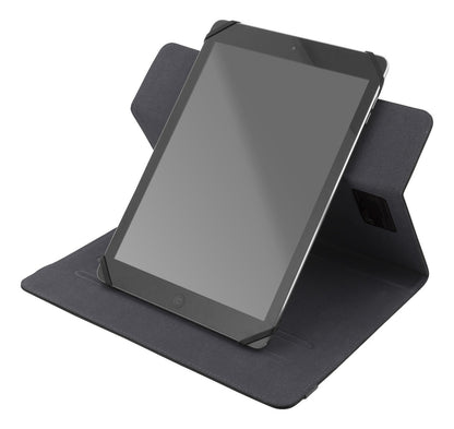 DELTACO TPF-1220, Universele tablet cover, 9 / 10.1", geïntegreerde standaard, 360 graden draaibaar, zwart