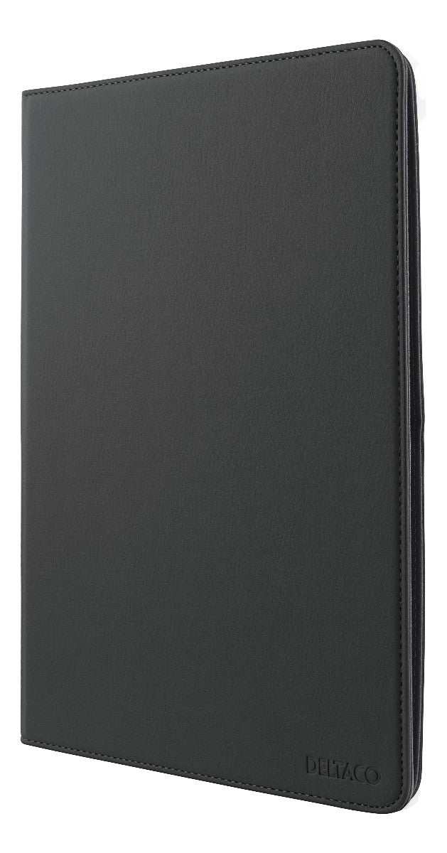 DELTACO TPF-1220, Universele tablet cover, 9 / 10.1", geïntegreerde standaard, 360 graden draaibaar, zwart