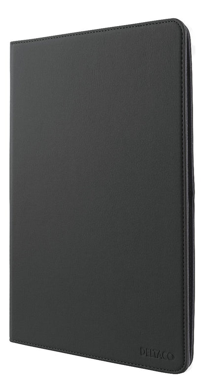 DELTACO TPF-1220, Universele tablet cover, 9 / 10.1", geïntegreerde standaard, 360 graden draaibaar, zwart