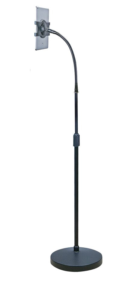 AIDATA US-2115WF, Universele vloerstandaard voor Tablet, zwanenhals, 7-10", zwart