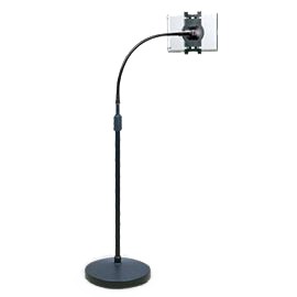 AIDATA US-2115WF, Universele vloerstandaard voor Tablet, zwanenhals, 7-10", zwart