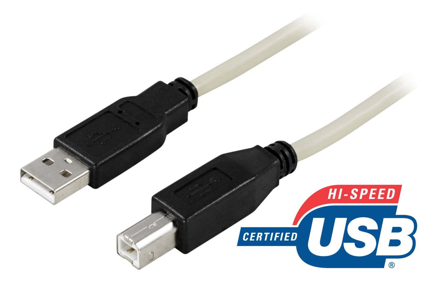 DELTACO USB-218, USB A Mannelijk - USB B Mannelijk USB-kabel, 2 meter