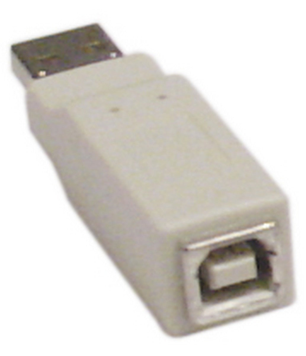 DELTACO USB-55, USB-A to USB-B adapter, gray