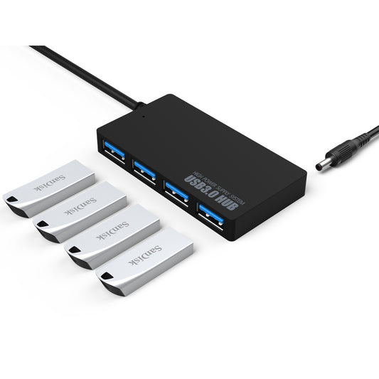 NÖRDIC USB-HUB5 USB to 4x USB hub - USB3.0 - 5Gbps - Black