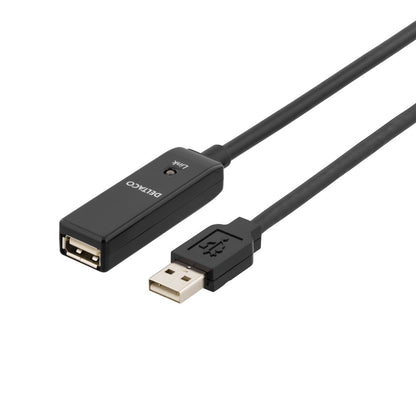 DELTACO USB2-EX5M Hi-Speed active USB 2.0 verlengkabel - 5 meter