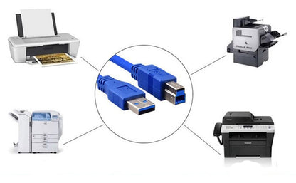 NÖRDIC USB3-105 USB-A 3.1 to USB-B cable - Super Speed ​​- 1.8m - Blue