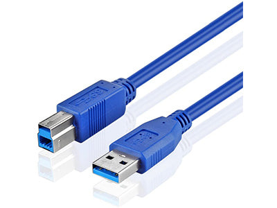 NÖRDIC USB3-100 USB-A 3.1 to USB-B cable - Super Speed ​​- 1m - Blue