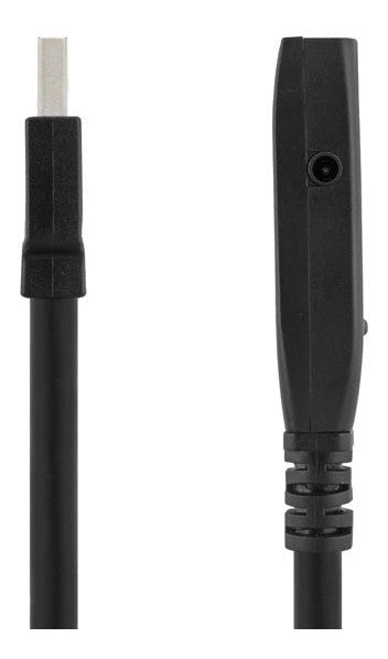 DELTACO USB3-1004, USB actieve verlengkabel USB 3.0, zwart,  7 meter