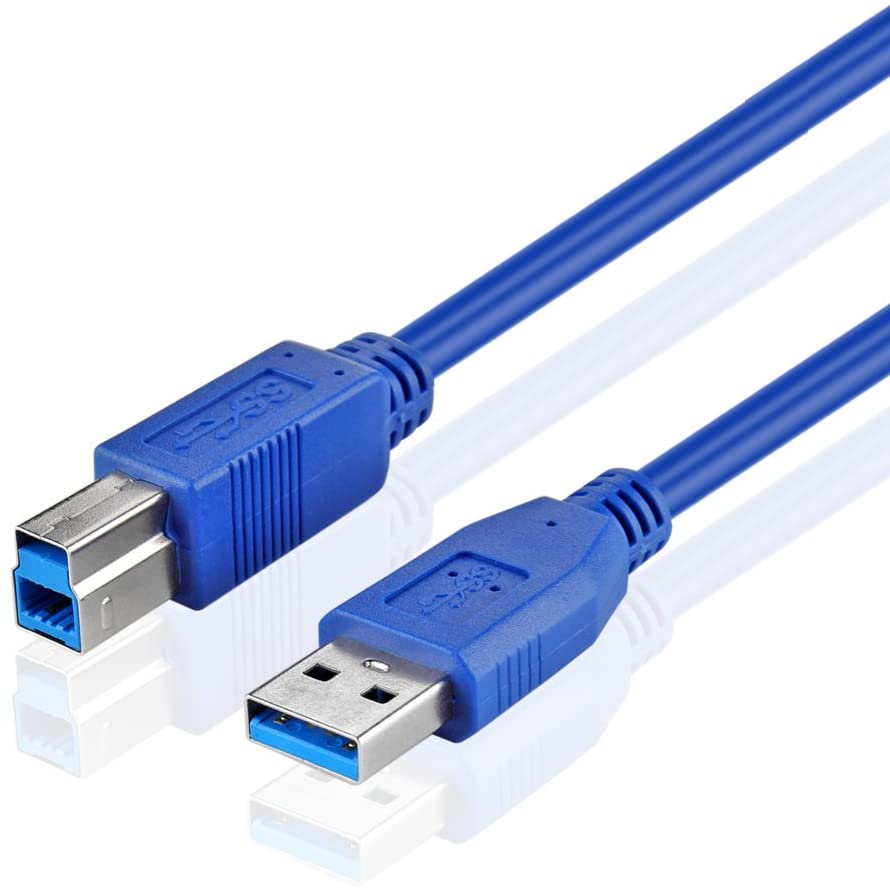 NÖRDIC USB3-106 USB-A 3.1 to USB-B cable - Super Speed ​​- 3m - Blue